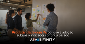 Capa artigo blog - Produtividade com IA: por que a adoção subiu e o indicador continua parado